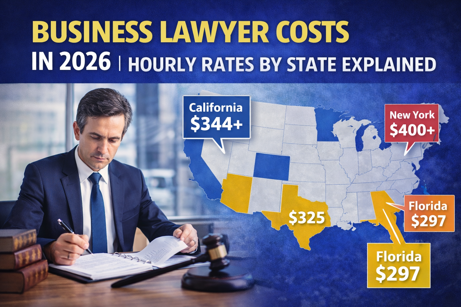How much is a Business lawyer? Hourly rates by state and more in 2026